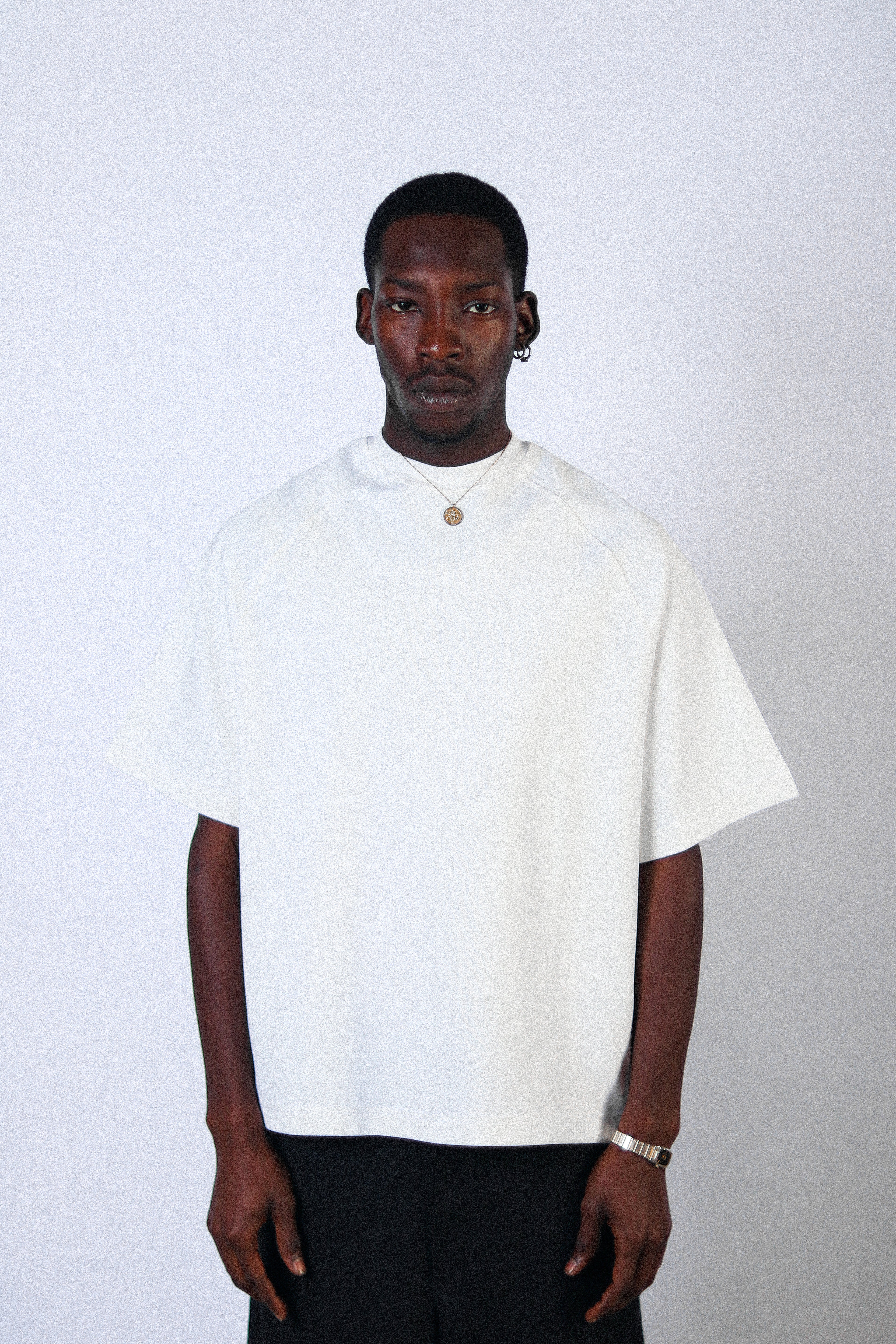 WHITE RAGLAN TEE
