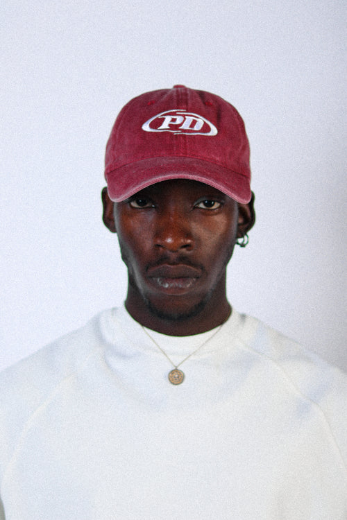 WASHED BURGUNDY CAP