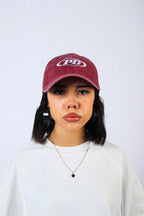 WASHED BURGUNDY CAP