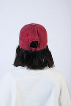 WASHED BURGUNDY CAP