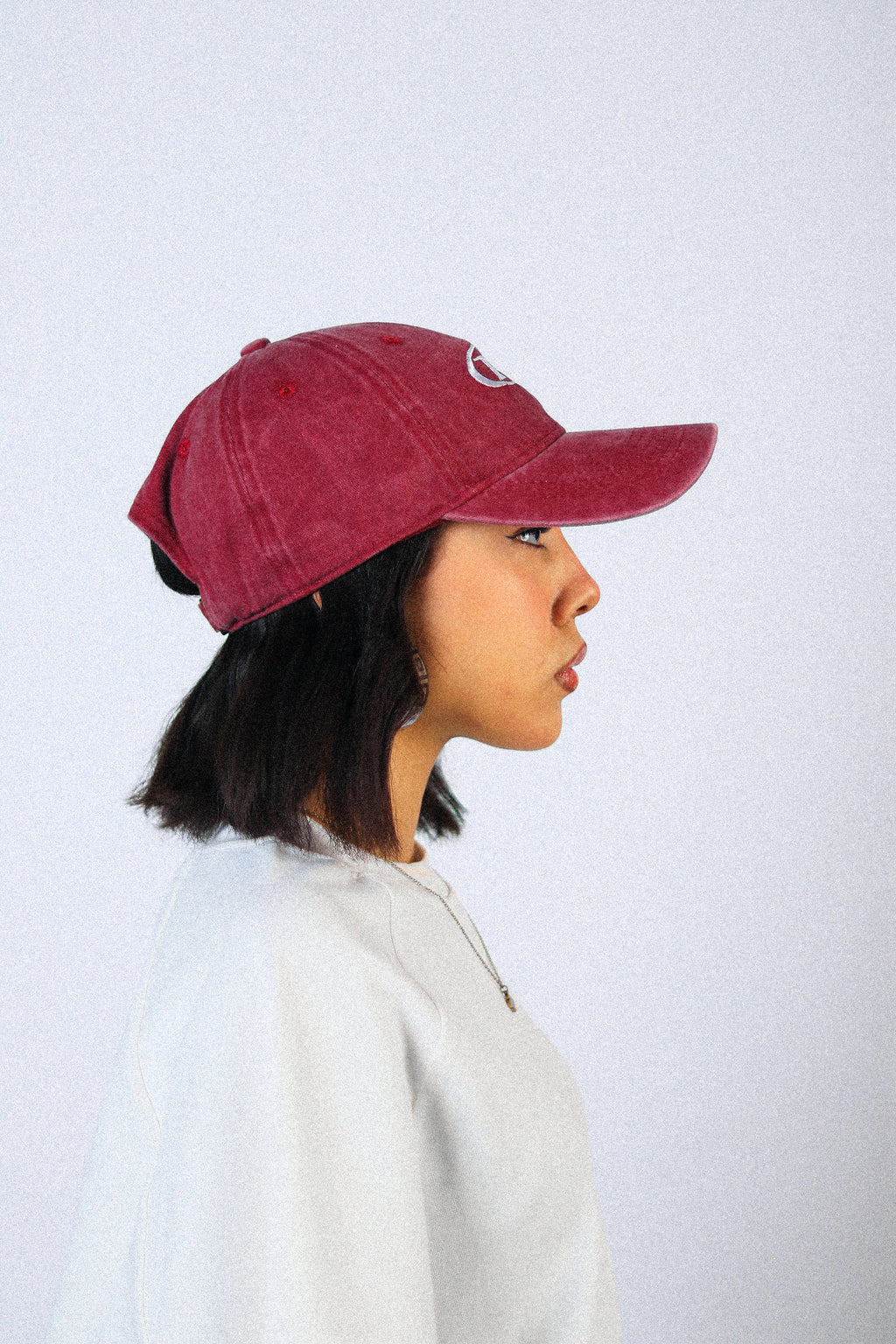 WASHED BURGUNDY CAP
